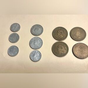 Lot of Republic of China - Taiwan coins with map of Taiwan ( Formosa ) obverse
